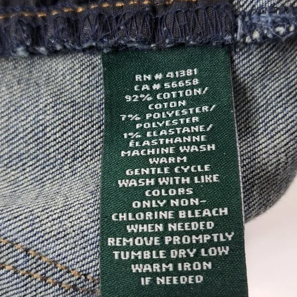 Lauren Ralph Lauren Modern Straight Curvy Blue Jeans Size 4 - Picture 17 of 17